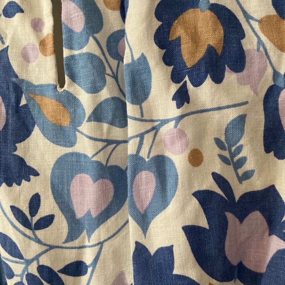 Boden Linen Floral Cap Sleeve Spring Dress Sz 6 - Picture 3 of 7